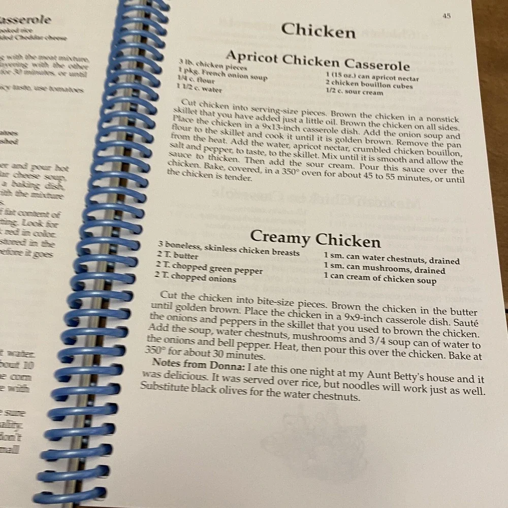 Donna Kates Good Food & Simple Recipes Cookbook 2006 Spiral Bound FCCLA